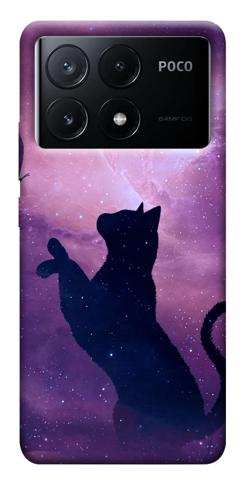 Чохол Кіт та метелик для Xiaomi Poco X6 Pro