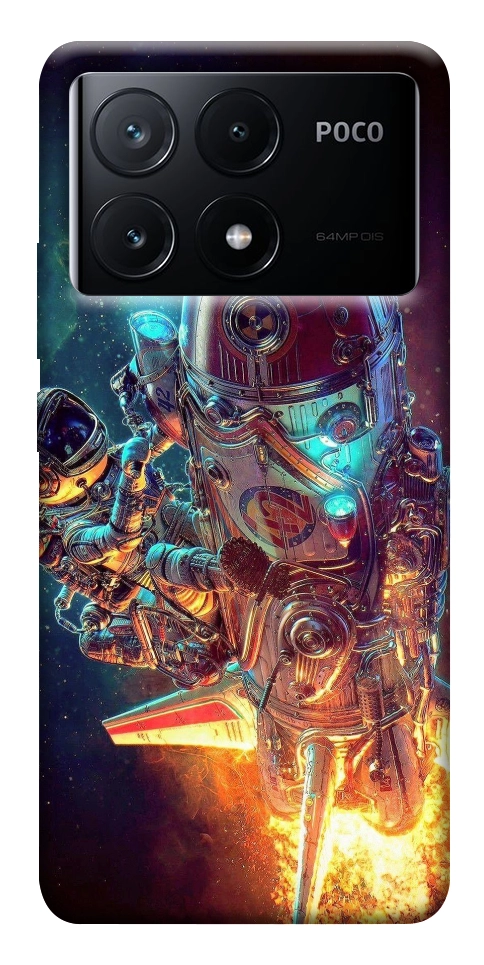 Чехол Космический корабль для Xiaomi Poco X6 Pro