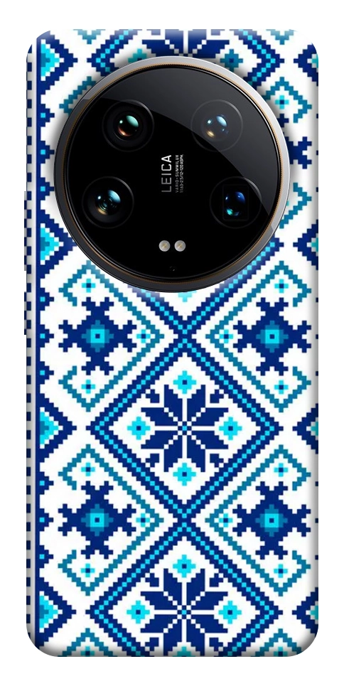 Чохол Синя вишиванка для Xiaomi 14 Ultra