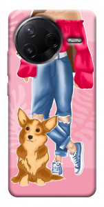 Чохол Girl and corgi для Xiaomi Poco F7 Pro