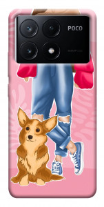 Чохол Girl and corgi для Xiaomi Poco X6 Pro