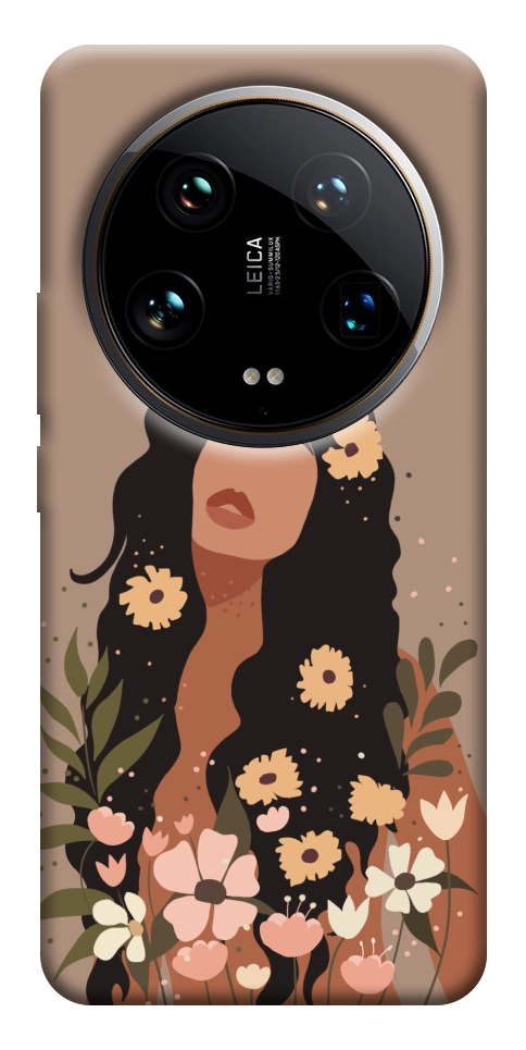 Чохол Дівчина у квітах для Xiaomi 14 Ultra