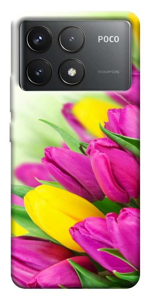 Чехол Красочные тюльпаны для Xiaomi Poco F6 Pro
