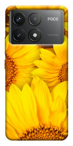 Чехол Букет подсолнухов для Xiaomi Poco F6 Pro