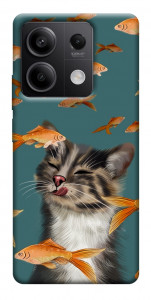 Чехол Cat with fish для Xiaomi Redmi Note 13 5G
