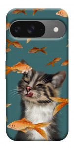 Чохол Cat with fish для Google Pixel 10 Pro