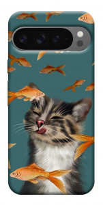Чохол Cat with fish для Google Pixel 10 Pro XL