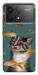 Чехол Cat with fish для Xiaomi Poco F6 Pro