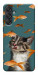 Чехол Cat with fish для Galaxy M55