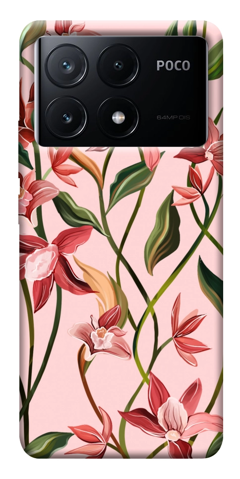 Чехол Floral motifs для Xiaomi Poco X6 Pro