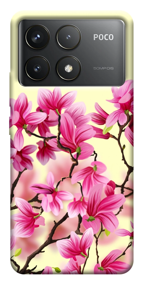 Чохол Квіти сакури для Xiaomi Poco F6 Pro