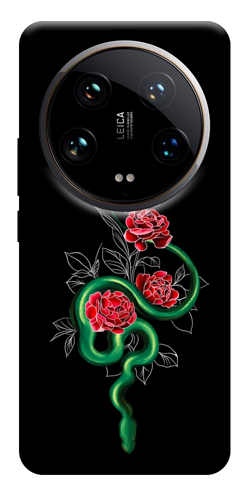 Чохол Snake in flowers для Xiaomi 14 Ultra