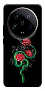 Чохол Snake in flowers для Xiaomi 14 Ultra