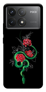 Чехол Snake in flowers для Xiaomi Poco F6 Pro