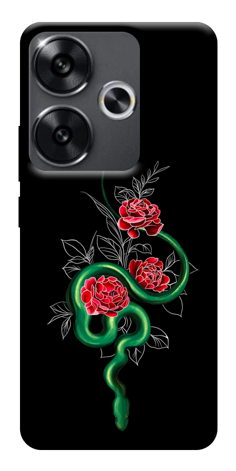 Чехол Snake in flowers для Xiaomi Poco F6