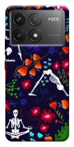 Чехол Yoga skeletons для Xiaomi Poco F6 Pro
