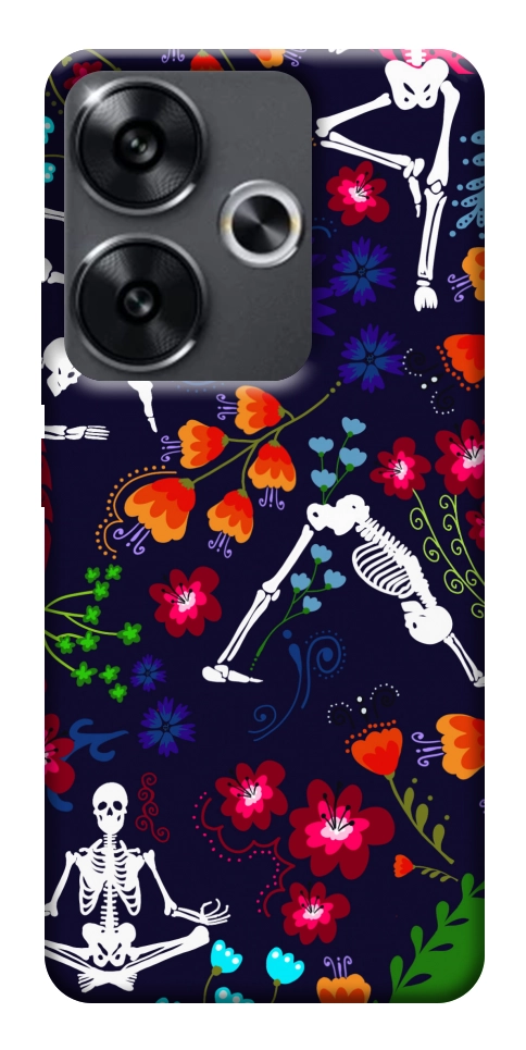 Чехол Yoga skeletons для Xiaomi Poco F6