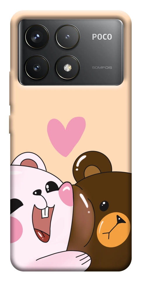 Чехол Медвежата для Xiaomi Poco F6 Pro