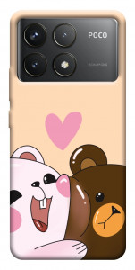Чехол Медвежата для Xiaomi Poco F6 Pro