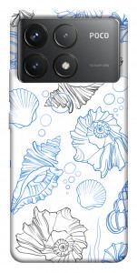 Чехол Морские ракушки для Xiaomi Poco F6 Pro