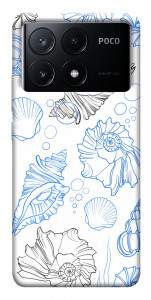 Чехол Морские ракушки для Xiaomi Poco X6 Pro