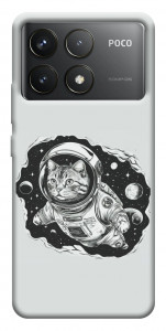 Чехол Кот космонавт для Xiaomi Poco F6 Pro