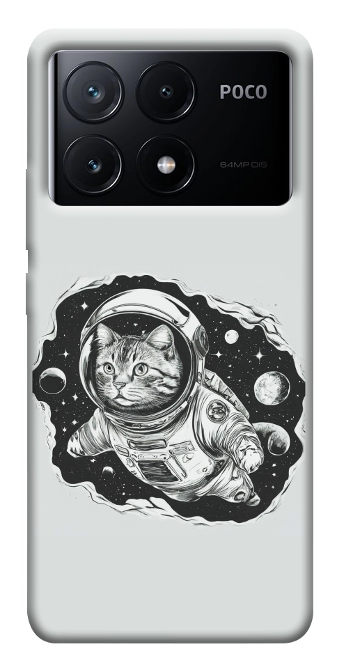 Чехол Кот космонавт для Xiaomi Poco X6 Pro
