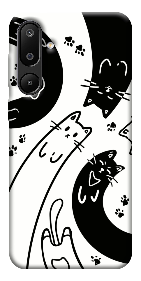 Чехол Черно-белые коты для Galaxy M16 5G