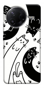 Чехол Черно-белые коты для Xiaomi Poco F7 Pro