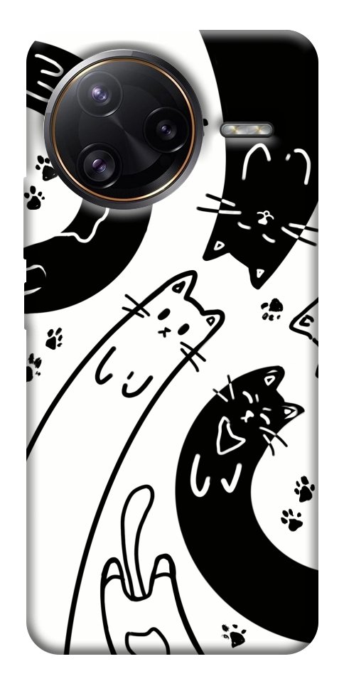 Чехол Черно-белые коты для Xiaomi Poco F7 Ultra