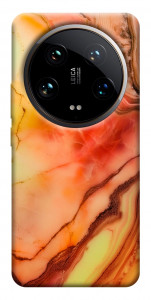 Чохол Червоний корал мармур для Xiaomi 14 Ultra