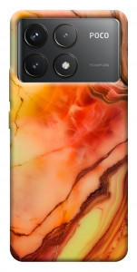 Чехол Красный коралл мрамор для Xiaomi Poco F6 Pro