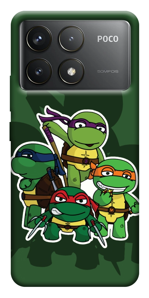 Чехол Green turtles для Xiaomi Poco F6 Pro