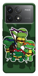 Чехол Green turtles для Xiaomi Poco F6 Pro