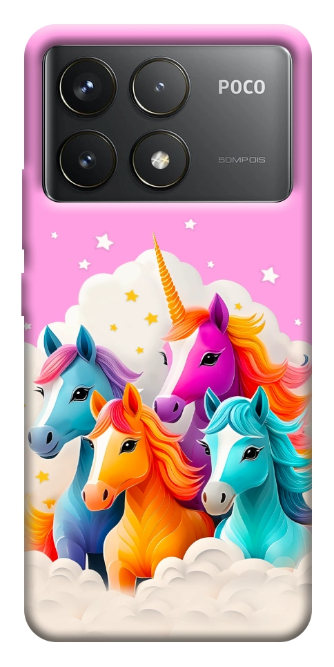 Чехол Пони в облаках для Xiaomi Poco F6 Pro