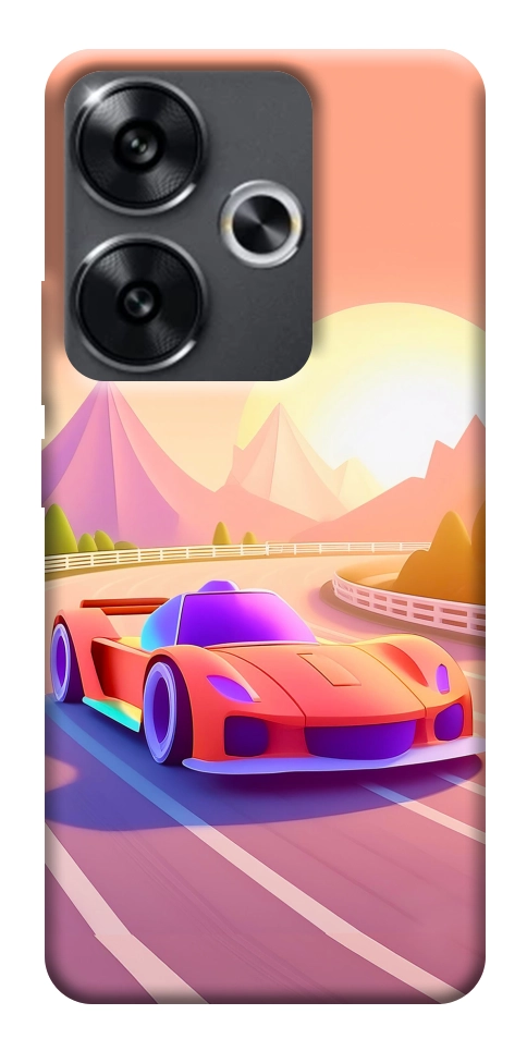 Чехол Машинка на закате для Xiaomi Poco F6