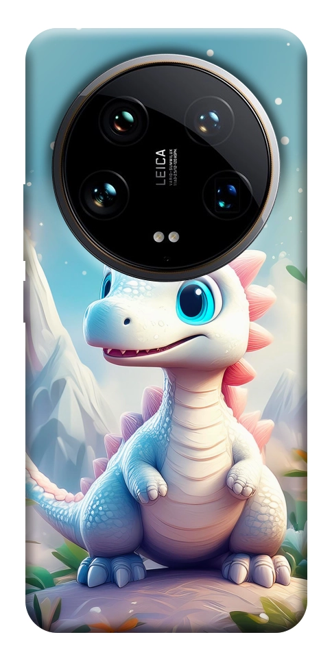 Чохол Білий дракоша для Xiaomi 14 Ultra