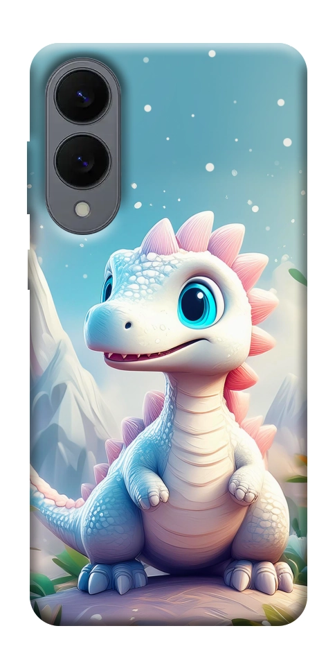 Чехол Белый дракоша для Galaxy S25 Edge