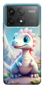 Чехол Белый дракоша для Xiaomi Poco F6 Pro