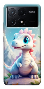 Чехол Белый дракоша для Xiaomi Poco X6 Pro