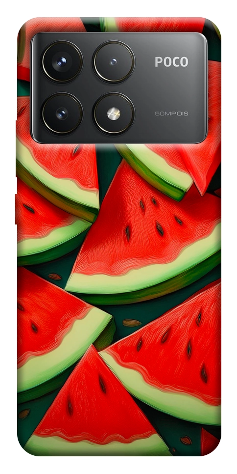 Чехол Скибки арбуза для Xiaomi Poco F6 Pro