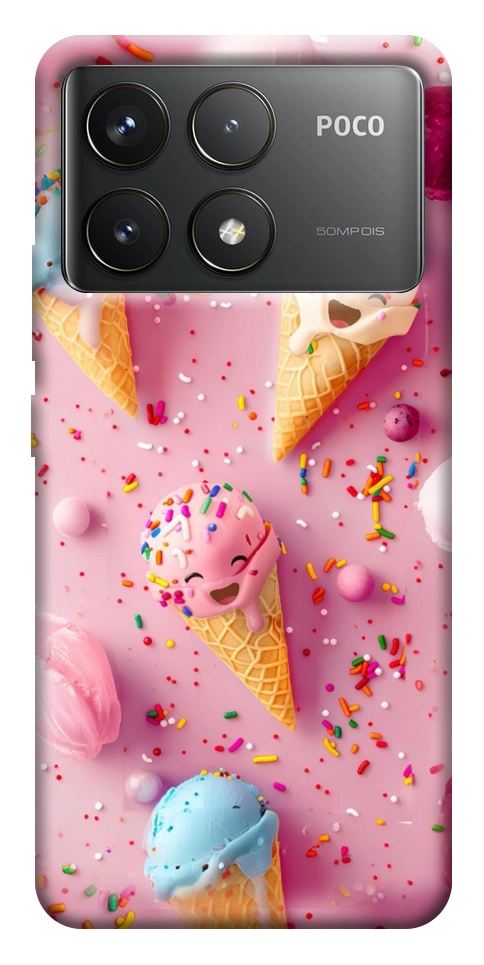 Чехол Веселое мороженое для Xiaomi Poco F6 Pro
