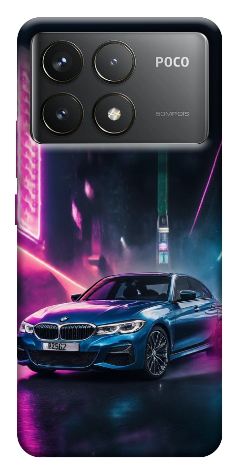Чехол Неоновое BMW для Xiaomi Poco F6 Pro