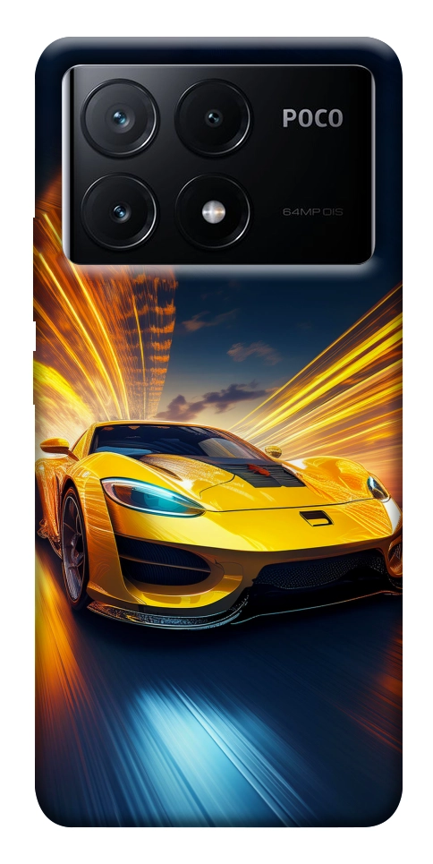 Чехол Yellow Porsche для Xiaomi Poco X6 Pro