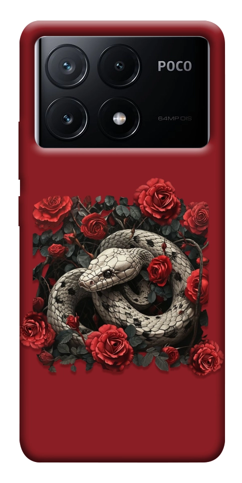 Чехол Roses snake для Xiaomi Poco X6 Pro