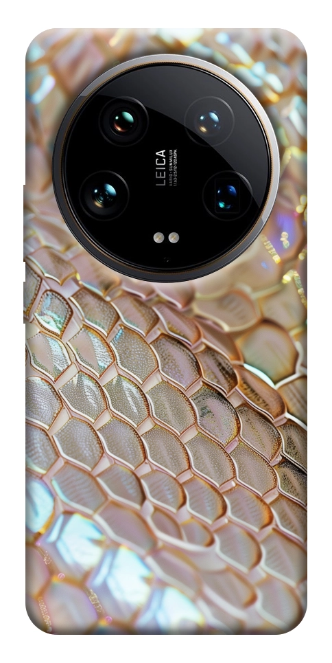 Чехол Gold snake skin для Xiaomi 14 Ultra