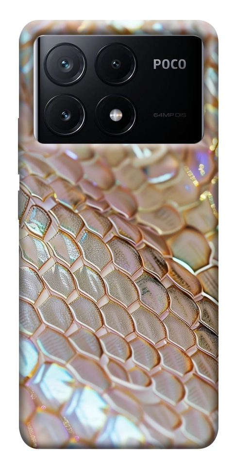 Чехол Gold snake skin для Xiaomi Poco X6 Pro