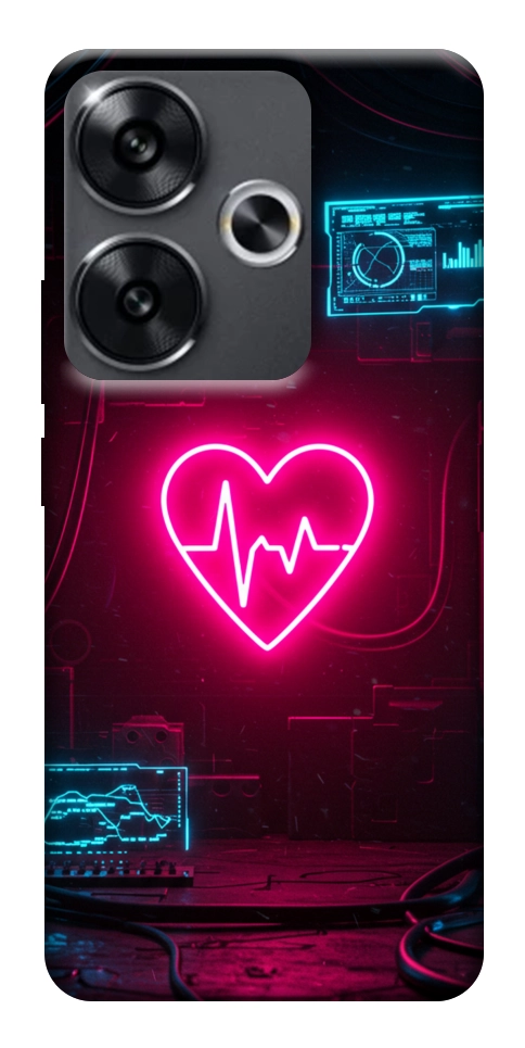 Чохол Neon heart для Xiaomi Poco F6