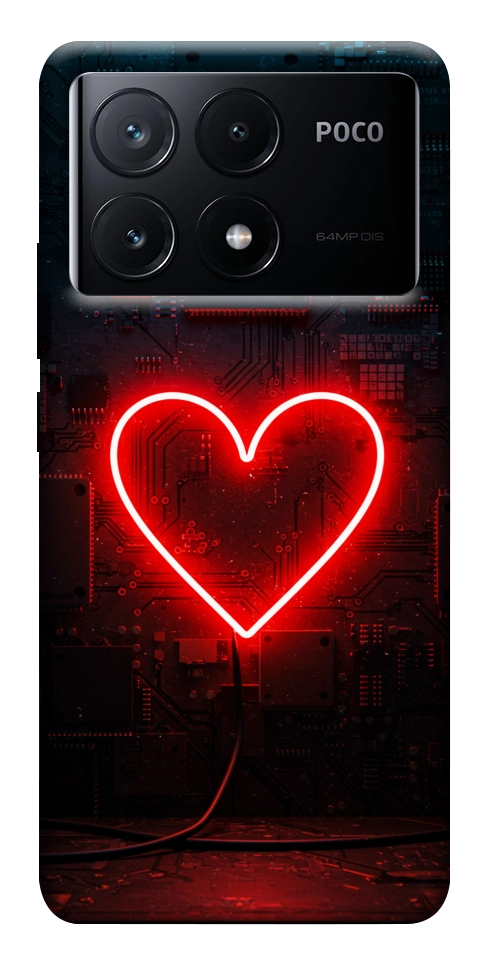 Чохол Яскраве серце для Xiaomi Poco X6 Pro