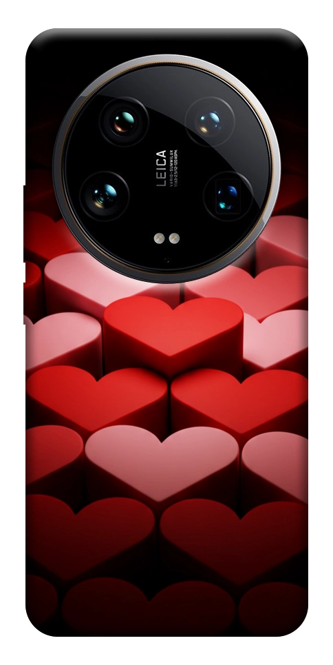 Чехол Hearts pattern для Xiaomi 14 Ultra